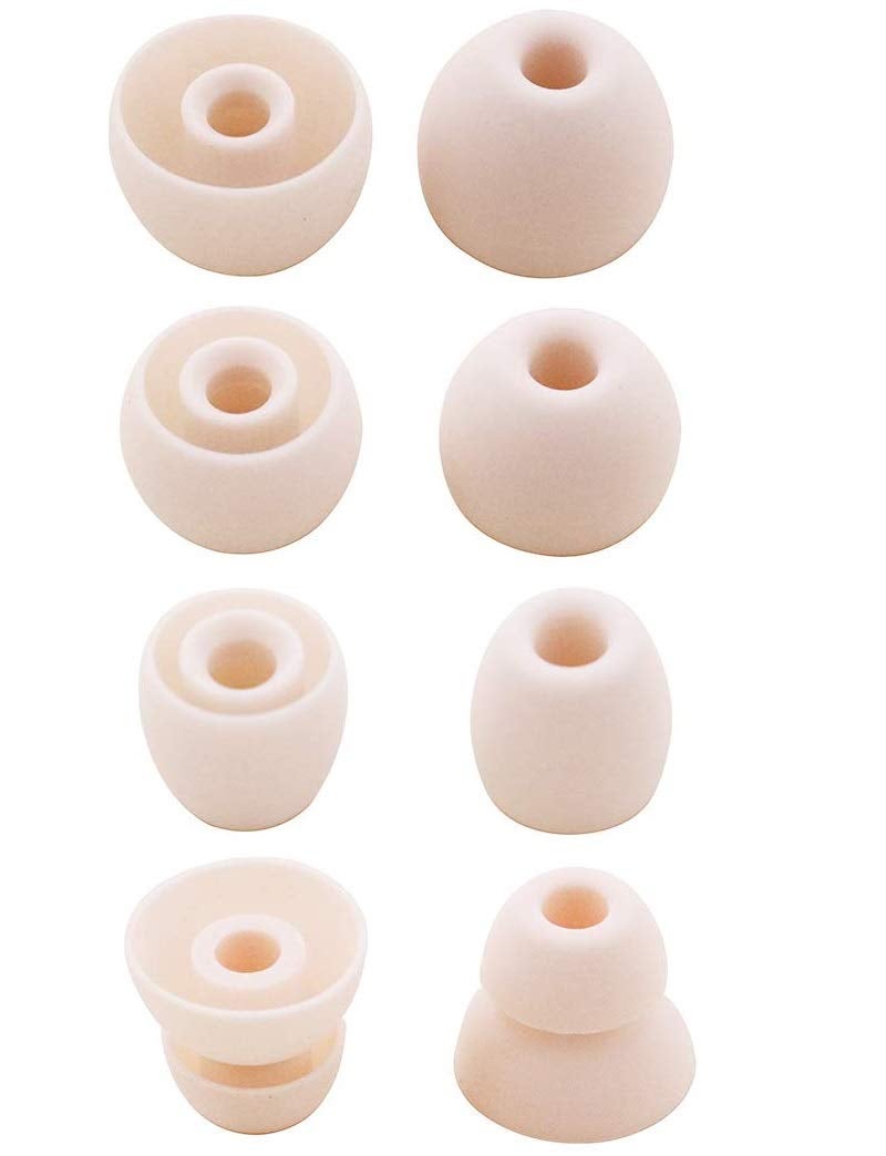 BLLQ Ivory Ear Tips Replacement for Powerbeats Pro,Replacement Ear Buds Eartips 8 PCS 4 Pairs with 4 Size Options Compatible Beats Powerbeats Pro, Ivory (Gold) PP4I - Image 2